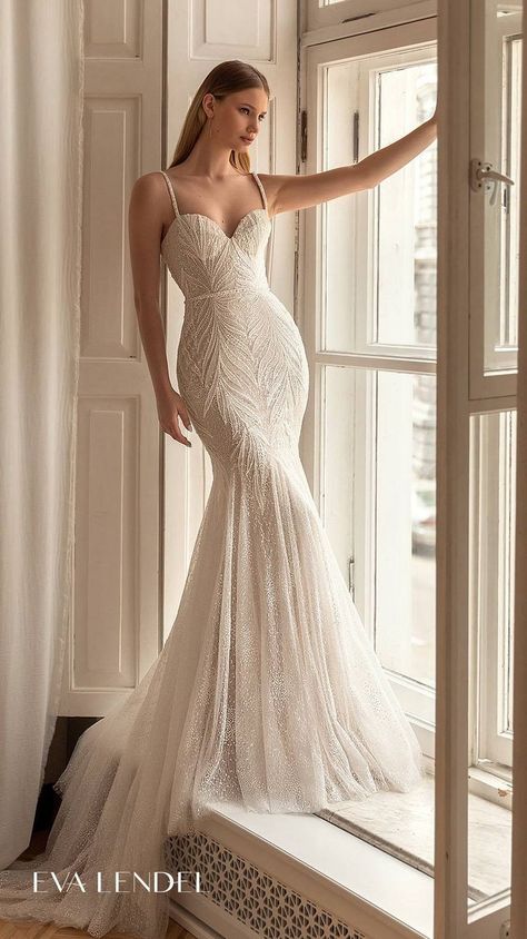 Hungarian Wedding, 2022 Wedding Dresses, Pop Wedding, Eva Lendel, Unique Wedding Gowns, Sheath Wedding Gown, Girly Pop, Wedding Inspirasi, 2022 Wedding