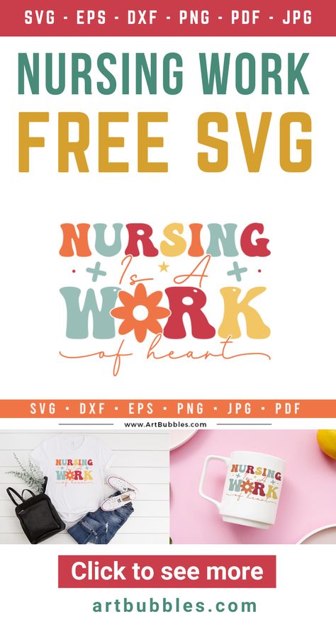 This Nurse SVG File is a freebie for crafters to make for the nursing season using Cricut, silhouette, etc. Crafters can download this SVG file for free. Files: SVG, DXF, PNG, EPS, JPG & PDF. Free Retro Nurse SVG design. Perfect for printing on a variety of items like t-shirts, mugs, signs, cards, decals or anything else you can imagine! #nursesvg #svg #cricut #craft #silhouette #nursetshirt #nursesigns #nursecricutsvg #nursemugsvg #retronursesvg #nursefreesvg #nursemom #retronursesvg #freesvg Using Cricut, Nurse Svg, Nurse Mugs, Cricut Craft, Nursing Mom, Nursing Tshirts, Svg Free, Silhouette Machine, Svg Free Files