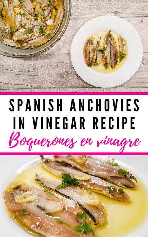 Boquerones en vinagre recetas | Boquerones recetas | Spanish tapas anchovies | Spanish fish tapas | Anchovies recipes | Anchovies recipes appetisers | Anchovies recipes appetizers | White anchovies tapas | anchovies appetizer | marinated anchovies recipe | marinated white anchovies | anchovies marinated | anchovies in vinegar | anchovies toast | anchovies on toast | anchovies garlic olive oil | anchovies olive oil Anchovies On Toast, Anchovies Appetizer, Anchovies Recipes, Fish Tapas, Marinated Anchovies, White Anchovies, Anchovy Recipes, Appetizers Healthy, Spanish Recipes