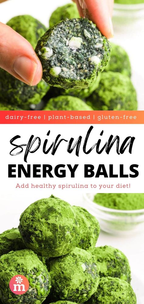 Spirulina Recipes, Energy Balls Recipe, Vegan Sandwich Recipes, Unique Ingredients, Coconut Protein, Plant Based Desserts, Energy Ball Recipe, Feel Energized, Vegan Lunch Recipes