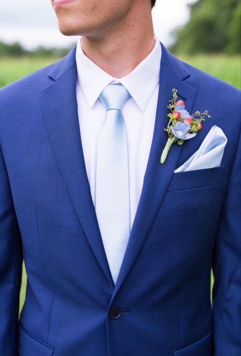 Navy Suit Wedding, Light Blue Suit, Dark Blue Suit, Royal Blue Suit, Blue Suit Men, Blue Suit Wedding, Light Blue Tie, Suit Outfit, Hijab Wedding Dress