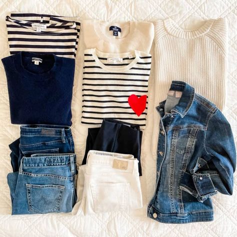 une femme d'un certain age | How to get more variety from a capsule wardrobe Navy Wardrobe, Navy Capsule Wardrobe, Capsule Wardrobe Planner, Building A Capsule Wardrobe, Create Capsule Wardrobe, Neutral Capsule Wardrobe, Wardrobe Capsule, Simple Wardrobe, Travel Capsule Wardrobe