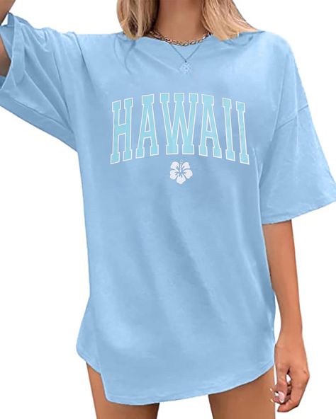 Tropical Vacation Outfits, Preppy Shirt, Oversized Graphic Tee, Trendy Outfits For Teens, T Shirt Image, Aesthetic Shirts, Shirts For Teens, Beach T Shirts, Preppy Aesthetic