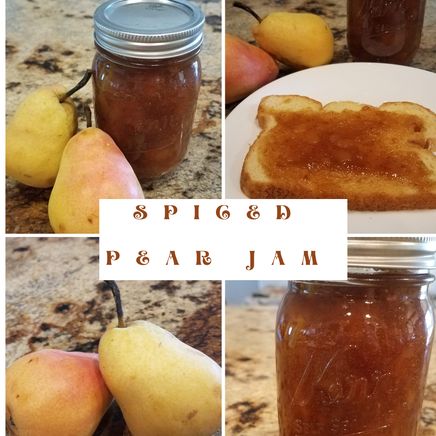 Spiced Pear Jam - 3 Winks Design Spiced Pear Jam, Pear Jam, Canning Tips, Red Pear, Spiced Pear, Pear Recipes, Home Canning, Can Can, Preserving Food