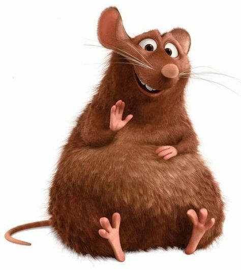 *EMILE (Remy's brother) ~ Ratatouille, 2007 Emile Ratatouille, Ratatouille Characters, Remy The Rat, Ratatouille Disney, Rat Dog, Dreamworks Art, Simpsons Characters, Color Script, Cute Rats