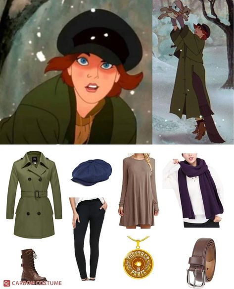 Anastasia Outfit Disney, Anya Outfit, Anastasia Costume, Anastasia Cosplay, Movie Outfit, Disney Princess Villains, Anastasia Movie, Princess Anastasia, Anastasia Dress