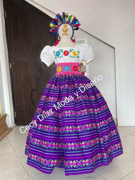 Outfit Mexicano, Mexican Fashion, Mexican Outfit, Polly Dress, Mexican Style, Historical Dresses, 4 Kids, Baby Clothes, Girl Fashion