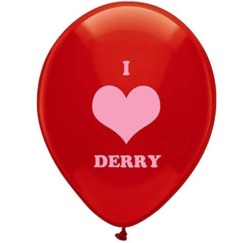 Stephen King's It Novels Books Terror Props I Love Derry Halloween Decorations 12 Inch Red Balloons(25 Pcs) It Birthday Party Stephen Kings, Pennywise Party, Halloween Decor Scary, Teen Library, Halloween Furniture, It Movie, Christmas Balloon Decorations, It Pennywise, Stephen King Movies