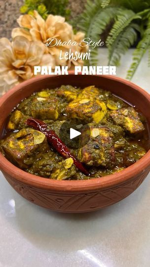 53K views · 2.3K reactions | Lehsuni Palak Paneer  📌save for later  Lasooni Palak paneer in onion-tomato based gravy is a scrumptious and easy paneer recipe that fits great for the everyday menu. This curry is made with loads of garlic and is full of Iron, Fiber, and Protein.  If you are on a lookout for a  different palak paneer recipe then you will love this recipe.  Ingredients  200 gms Paneer  1 cup blanched palak puree 1 tbsp Ghee 1 tsp Jeera DalChini  Ilaichi Ginger  Garlic Green chilli  2 chopped Onion 1/2 tsp haldi  1 tsp Dhania  1 tsp degi mirch  2 tomatoes puree Salt to taste  1 tsp Kasoori methi 1/2 tsp garam Masala 2 tbsp Fresh cream  1 tsp Ghee Chopped Garlic  Red chilli  Kashmiri chilli powder  NO REPOST  Visit my YouTube channel for detailed recipe LINK IN BIO  #palakpaneer Easy Palak Paneer Recipe, Kofta Recipe Vegetarian, Kasoori Methi, Easy Paneer Recipes, Palak Paneer Recipe, Paneer Curry Recipes, Kashmiri Chilli, Kofta Recipe, Paneer Recipe