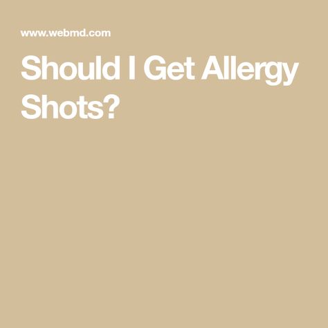 Should I Get Allergy Shots? Seasonal Allergy Symptoms, Allergy Shots, Itchy Eyes, Stuffy Nose, Seasonal Allergies, The Ohio State University, Allergy Symptoms, Runny Nose, Immune Response