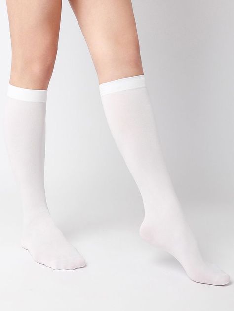 Hobble Skirt, Nylon Socks, Over The Calf Socks, Nylon Leggings, White Socks, Women Socks, Cute Socks, Calf Socks, Girls Socks