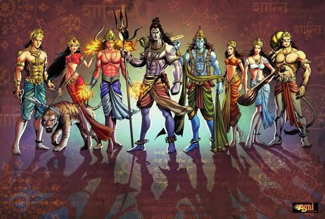 Shiva League.Shiva as Super-hero! Lord Shiva Hd Images, Lord Vishnu Wallpapers, Hinduism Art, Hindu Mythology, Shiva Art, Lord Shiva Pics, Lord Shiva Painting, Lord Krishna Images, Hindu Deities