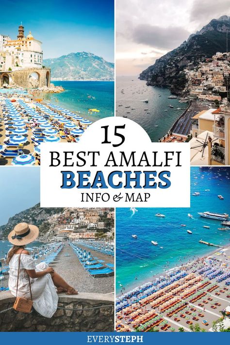 Looking for the best beaches on the Amalfi Coast? This list of the best beaches in Amalfi written by an Italian includes some of the most famous Amalfi beaches and some beautiful, secret beaches of the Amalfi Coast. | best amalfi beaches | best positano beaches | best beaches in italy | best italian beaches | Beaches In Italy, Amalfi Coast Beaches, Rome Trip, Trip Italy, Italy 2023, Italy Amalfi, Italy Beaches, French Travel, Italy Honeymoon