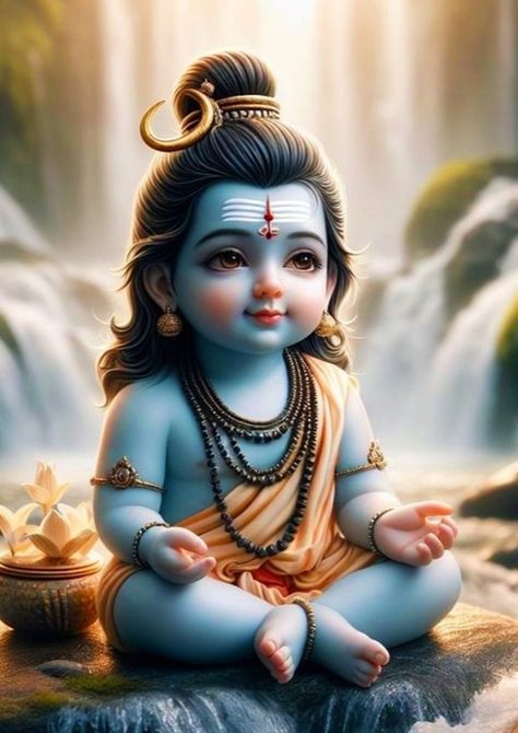 Bal Shiva Lord, Bhola Baba Image, Bal Shiv, Baby Shiv, Mahashivratri Drawing, Bhola Baba, Drawing Shiva, Baby Shiva, Copul Pic Cartoon