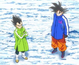 Goku and Vegeta New Movie by andrewdragonball Dragon Ball Goku And Vegeta, Goku Vegeta Broly, Vegeta And Goku, Optimus Prime Wallpaper Transformers, Broly Movie, Lord Beerus, Goku Manga, Saga Dragon Ball, Goku Y Vegeta