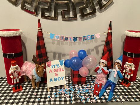 Pregnant Elf On The Shelf Ideas, Elf On The Shelf Gender Reveal, Elf Gender Reveal Ideas, Elf On The Shelf Pregnancy Announcement, Pregnant Elf On The Shelf, Pregnant Elf, Elf On The Shelf Baby, Elf Ideas Easy, Awesome Elf On The Shelf Ideas