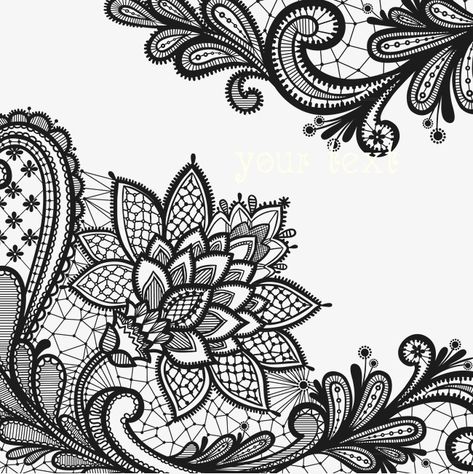 Delicate Lace Tattoo, Lace Pattern Drawing, Shading Clothing, Lace Flower Tattoos, Roseary Tattoo, Black Lace Tattoo, Lace Tattoos, Lace Tattoo Design, Clothing Decoration