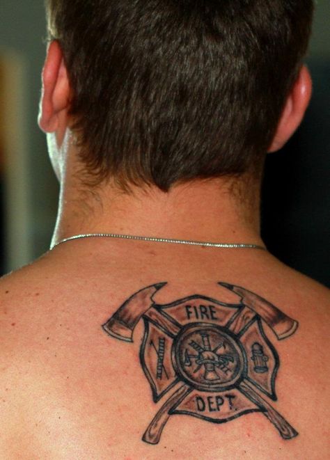 Tattoo Ideas Firefighter, Firefighter Tattoo Ideas, Fireman Tattoo Ideas, Tattoos For Firefighters, Unique Firefighter Tattoo, Tattoo Ideas For Men Firefighter, Fire Department Tattoos, Wildland Firefighter Tattoo, Fireman Tattoo