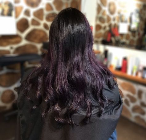 Purple hair goldwell elumen violet hair purple balayage Goldwell Elumen, Purple Balayage, Violet Hair, Purple Hair, Balayage, Violet, Long Hair Styles, Hair Styles, Purple