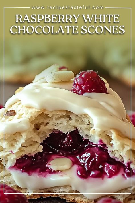 These Raspberry White Chocolate Scones are a delightful treat, blending tart raspberries with creamy white chocolate in a buttery, flaky scone. Perfect for breakfast, brunch, or a sweet afternoon snack, these scones are easy to make and sure to impress. Elderberry Scones, Winter Scone Flavors, Raspberry Scones Recipe Easy, White Chocolate Scones Recipe, Cranberry White Chocolate Scones, Coconut Scones Recipe, Raspberry Scones Recipe, Raspberry White Chocolate Scones, Chocolate Scones Recipe