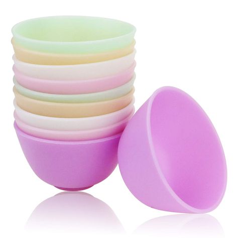 PRICES MAY VARY. Material: Made of high quality food grade silicone material,soft and flexible,durable,not easy to break,can serve for a long time Size: The silicone bowl measures 3.35"/8.5cm in diameter,1.97"/5cm in height,5 different colors: green,pink,orange,white,purple,which is convenient for you to choose different color for different purpose Easy to clean: The surface of these reusable silicone bowls is smooth and non-stick,which is easy and convenient to use and clean,just rinse the bowl Skincare Diy, Mask Bowl, Craft Resin, Pinch Bowls, Facial Sponges, Baking With Honey, Silicone Bowl, Kitchen Remodel Design, Resin Acrylic