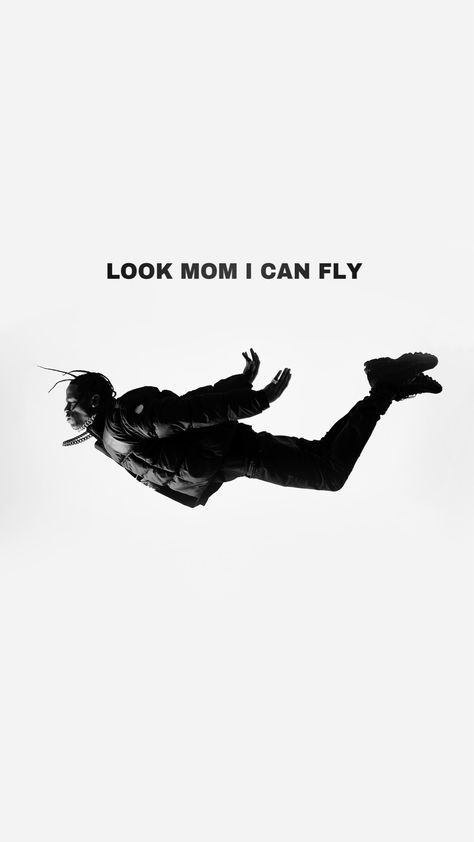 Blacks nd white Wallpaper Travis Scott Poster Black And White, Travis Scott Black And White, Travis Scott Tattoo, Fly Wallpaper, Travis Scott Iphone Wallpaper, Look Mom I Can Fly, Michael Jordan Pictures, Postcard Wall, Rap Album Covers