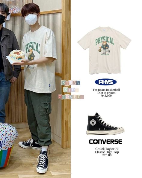 Outfits With Converse Chuck 70, Skz Converse Outfit, Outfit For Converse, Korean Converse Outfit, Converse Chuck Taylor All Star Outfit, Seungmin Ootd, Converse Chuck 70 Outfit Men, Skz Converse, Skz Ootd