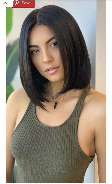 Bob Hairstyles For Dark Hair, Straight Lob Hair, Long Layered Bob Hairstyles Mid Length, Lobe Haircuts, Trendy Medium Length Haircuts 2022, Haircut 2022 Trends Women Medium, Medium Length Haircut Middle Part, Peekaboo Highlights Short Hair, One Length Lob