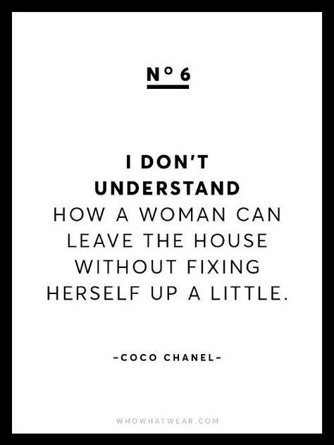 13 Rare Coco Chanel Quotes | Who What Wear Quotes Coco Chanel, Fashion Quotes Coco Chanel, Chanel Quotes, Coco Chanel Quotes, Motivational Quotes For Women, Empowering Words, Chanel Beauty, Beauty Quotes, Fashion Quotes