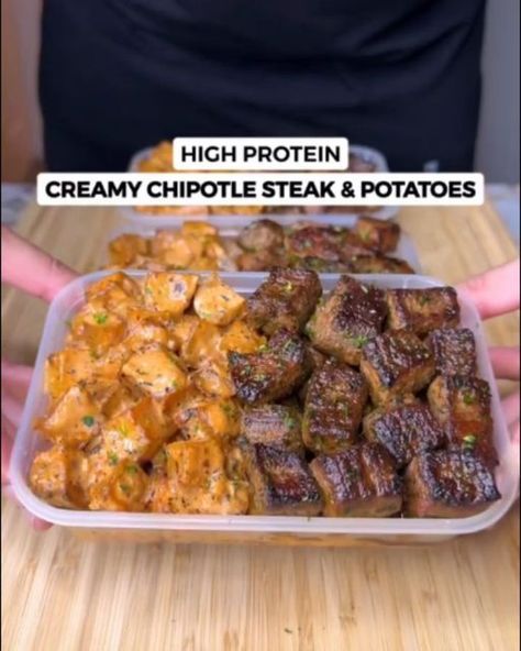 Garlic Chimichurri Steak Bites, High Protein Garlic Butter Steak Bites, Tuna Steak Chimichurri, Tik Tok Garlic Butter Steak Bites, Highest Protein Meat, Steak Potatoes, 3 Course Meals, Best Meal Prep, Steak Seasoning