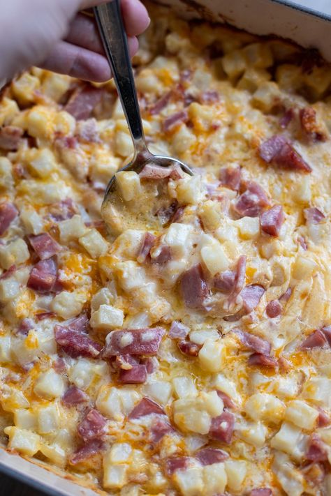 Diced Hashbrown Recipes Dinners, Cubed Hashbrown Casserole, Diced Ham And Potato Recipes, Spam And Potatoes Recipes, Diced Potato Casserole, Diced Ham Recipes, Breakfast Quiche Crustless, Ham And Potato Recipes, Bag Meals