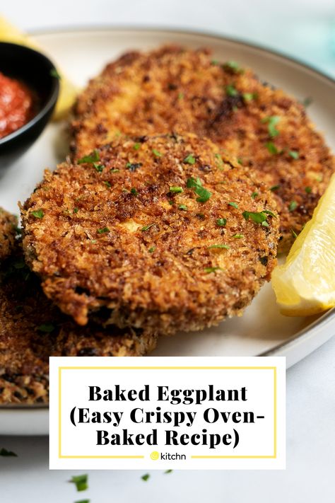 Crispy Baked Eggplant, Baked Eggplant Recipes, Egg Butter, Crispy Eggplant, Eggplant Recipes Easy, Eggplant Recipe, Vegan Egg, Egg Plant, Eggplant Dishes