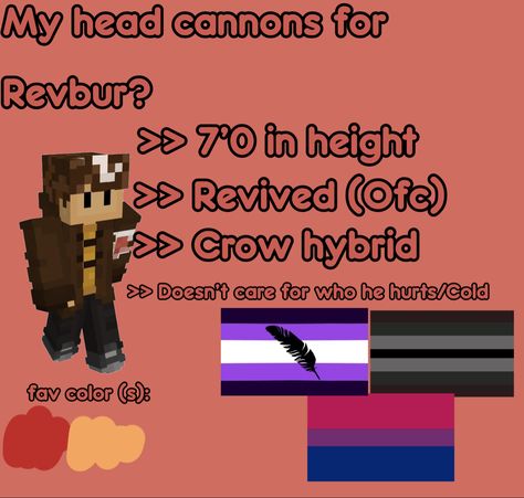 Feather flag: the gender related to crows,, made by: ???|| the darken shade flag: CORPSETHING,, a gender related to being a corpse and also a thing. Made by: angel gender on tumblr || My head cannons for Revbur in DSMP ! AU name: KT, which is short for Kat . Also he is 41,, but mentally 26-27 ! Dsmp Flags, Angel Gender, Head Cannons, Feather Flags, Crows, A Thing, On Tumblr, Flag, Angel