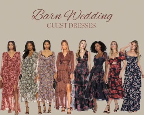 Barn wedding guest dresses Wedding Guest Dress For Barn Wedding, Barn Wedding Dresses Guest, Rustic Wedding Guest Outfit, Fall Barn Wedding Guest Dress, Fall Country Wedding Guest Outfit, Country Wedding Dresses Guest, Barn Wedding Guest Dress, Barn Wedding Guest Outfit, Western Wedding Guest Dresses