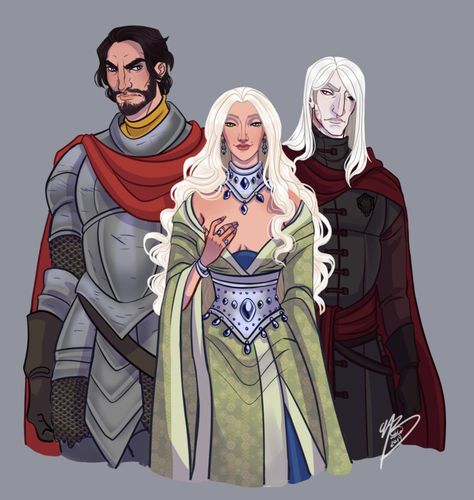 ArtStation - "The Dragon Has Three Heads", Naomi Buttelo Brynden Rivers Shiera Seastar, Shiera Seastar Aesthetic, Brynden Rivers, Shiera Seastar, Rhaegar And Lyanna, Seven Kingdoms, Fire Fans, George Rr Martin, Targaryen Art