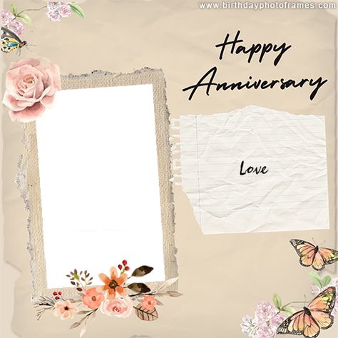 You can create Happy Anniversary Card with couple Pic Image. You can add Picture of your friends on their Anniversary making special Anniversary greetings. Wedding Anniversary Frames Pictures, Happy Anniversary Frames For Photos, Wedding Anniversary Frame Ideas, Happy Wedding Anniversary Template, Anniversary Photo Frame Ideas, Anniversary Frame Ideas, Anniversary Frame Background, Happy Anniversary Frame, Happy Anniversary Template