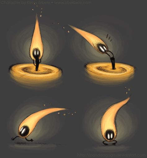 Fire Creature Concept Art, Flame Character, Amelia Moore, Fire Character, Animation Character Design, Candle Drawing, Candle Flame, 8bit Art, 캐릭터 드로잉