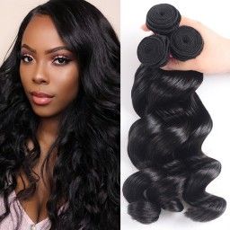 UNice Hair Icenu Series 3pcs/pack Peruvian Virgin Hair Loose Wave | UNice.com Virgin Hair Bundles, Unice Hair, Low Maintenance Hair, Remy Hair Extensions, Human Virgin Hair, Cap Hair, Hair Weft, Hair Weave, Loose Waves