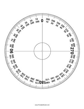 Make perfect circles with this 360-degree printable protractor. Free to download and print Diy Protractor, Printable Protractor Free, How To Use A Protractor Anchor Chart, 2 Inch Circle Template Free Printable, Radius Of A Circle, Printable Ruler, Circle Diagram, Coral Draw, Aviation Education