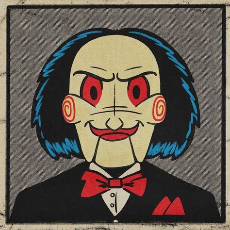 Jigsaw Puppet Drawing, Jigsaw Doll, Saw Drawing, Billy The Puppet, Creepy Comics, American Werewolf In London, Vintage Cartoons, The Puppet, Donnie Darko