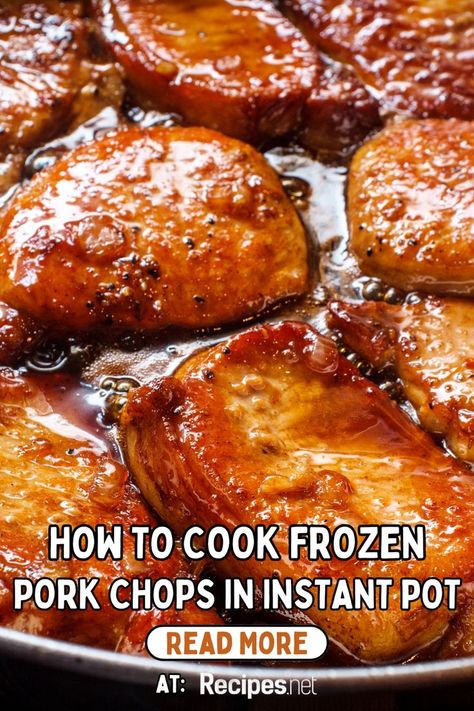 Frozen pork chops? No problem! Discover the secret to perfectly cooked, tender pork chops using your Instant Pot. Whether you're in a rush or planning ahead, our easy guide will show you how to get dinner on the table in no time. Visit Recipes.net for the full recipe and unlock more delicious Instant Pot meals. Let's cook up some convenience! Pork Chops From Frozen, Pork Chops In Instant Pot, Frozen Pork Chops, Cooking Frozen Pork Chops, Cook Pork Chops, Instant Pot Meals, Instant Pot Pork Chops, Cooking Tips And Tricks, Tender Pork Chops