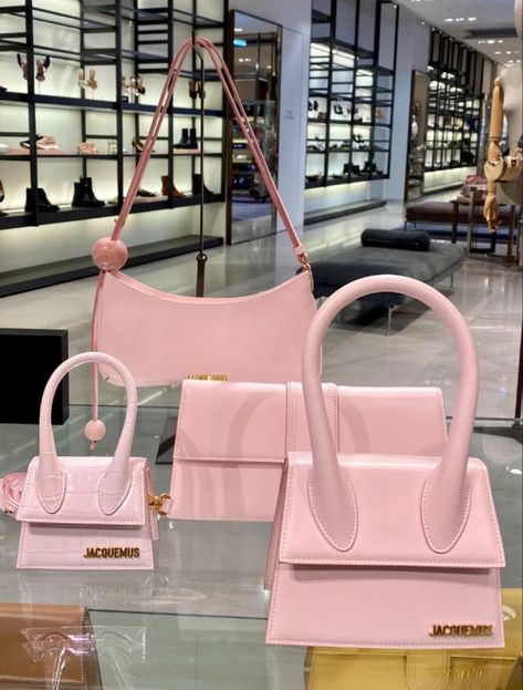 Pink Jacquemus, Ankle Boots Skirt, Ankle Boots With Jeans, Fancy Purses, How To Wear Ankle Boots, Jacquemus Bag, Luxury Bags Collection, Dream Bags, Girly Bags