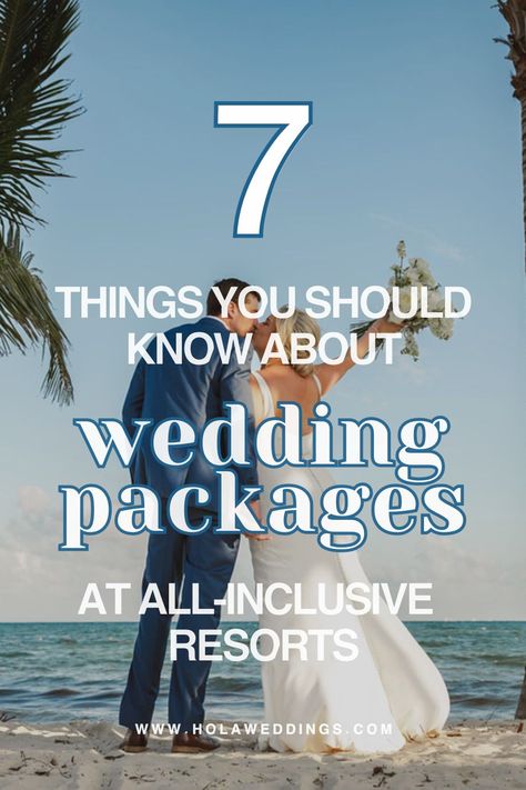 7 Great Tips to Know about Wedding Packages at All-Inclusive Resorts When looking at a destination wedding, one of the main steps is to figure out which one of the wedding packages fits your needs the best. #beachwedding #weddingday #caribbeanwedding #DestinationWeddings #Sunsetwedding All Inclusive Wedding Packages Usa, All Inclusive Elopement Packages, All Inclusive Wedding Destinations, Destination Wedding All Inclusive, Cheap Destination Wedding, Destination Wedding Itinerary, Destination Wedding Cabo, Affordable Destination Wedding, Aruba Wedding