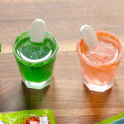 Fun Dip Shots  - Delish.com Crazy Party, 90s Theme Party, Pudding Shots, Fun Dip, Shots Alcohol, 90's Birthday Party, Themed Drinks, 90s Party, Smen