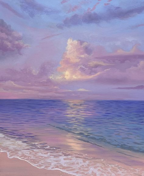 Pastel Ocean Art, Blue Aesthetic Pastel, Canvas Painting Designs, Literature Art, Sunset Painting, Ocean Painting, Yellow Painting, Ethereal Art, Landscape Wallpaper