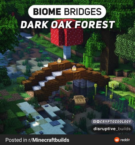 Minecraft Dark Forest Build, Dark Forest Minecraft House, Dark Oak Biome House Minecraft, Minecraft Dark Oak Forest Builds, Dark Oak Forest House Minecraft, Minecraft Dark Oak Builds, Dark Forest Minecraft, Minecraft Dark Oak Forest, Dark Oak House Minecraft