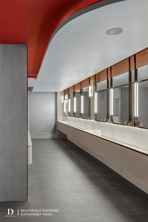 How do you design airport washrooms that can align with the overall goals of the airport and contribute to a positive passenger experience while maintaining optimal operational efficiency during a washroom refurbishment? Read more about the challenges faced with airport washroom design and how to overcome them with simple yet innovative washroom solutions. --> #DolphinSolutions #commercialwashrooms #airportwashrooms #washroomdesign #architect #washroomsolutions Interior Design Toilet, Public Restroom Design, Ladies Restroom, All Gender Restroom, Ladies Bathroom, Cubicle Design, Restroom Design, Closet And Bathroom, Ladies Room