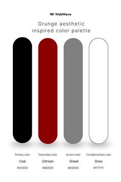 Grunge Color Scheme, Red White And Black Color Palette, White Red Black Color Palette, Streetwear Colour Palette, Grunge Color Pallete, Red And Black Palette, Dark Bold Color Palette, Bold Minimalism Design, Grunge Colour Palette