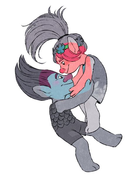 Love love love Trolls Broppy, Trolls Fanart, Zombie Mom, Animation Films, Trolls Dreamworks, Branch Trolls, Poppy And Branch, Trolls Movie, Sketch Poses