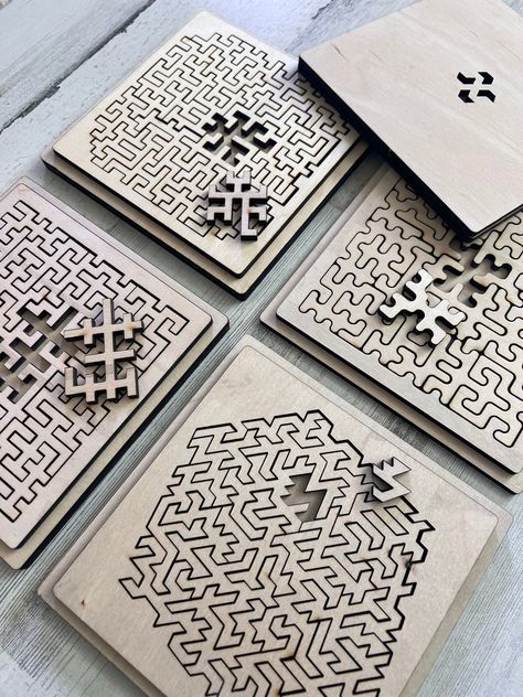 Laser Engraved Puzzle, Lasercut Gift Idea, Laser Cut Wood Art, Plywood Lasercut Ideas, Small Laser Cut Projects, Laser Gift Ideas, Laser Printer Projects, Cnc Projects To Sell, Wood Laser Engraving Ideas